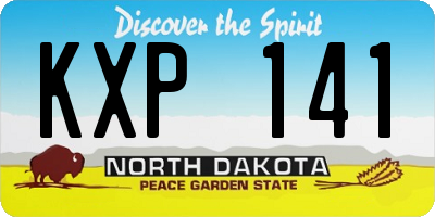 ND license plate KXP141
