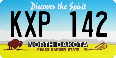 ND license plate KXP142