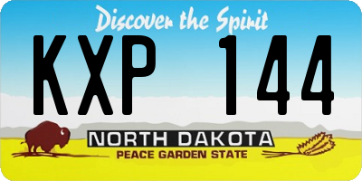 ND license plate KXP144