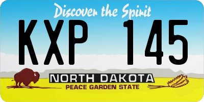 ND license plate KXP145