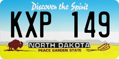 ND license plate KXP149