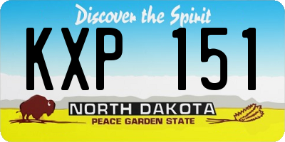 ND license plate KXP151