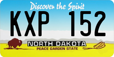 ND license plate KXP152