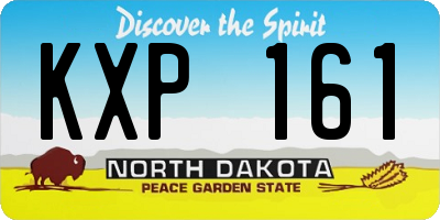 ND license plate KXP161