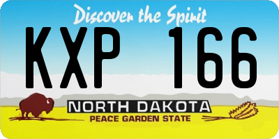 ND license plate KXP166
