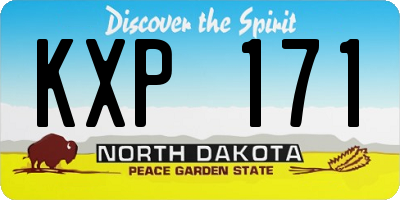 ND license plate KXP171