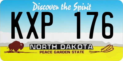 ND license plate KXP176