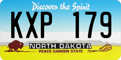 ND license plate KXP179