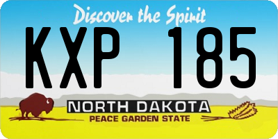 ND license plate KXP185