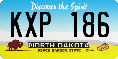ND license plate KXP186