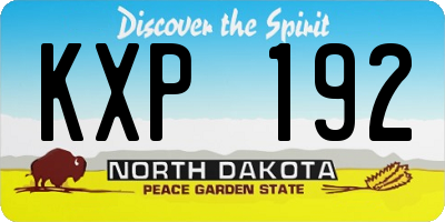 ND license plate KXP192