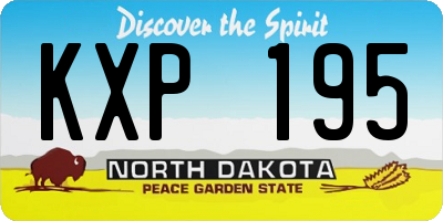 ND license plate KXP195