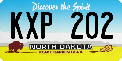 ND license plate KXP202