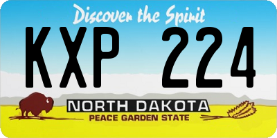 ND license plate KXP224