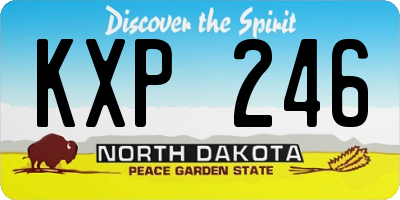 ND license plate KXP246