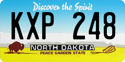 ND license plate KXP248
