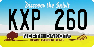 ND license plate KXP260