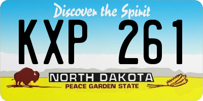 ND license plate KXP261