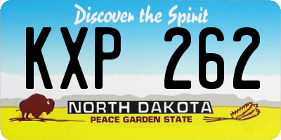 ND license plate KXP262