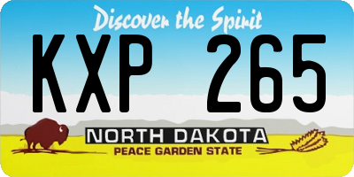 ND license plate KXP265