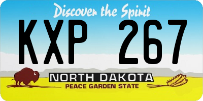 ND license plate KXP267