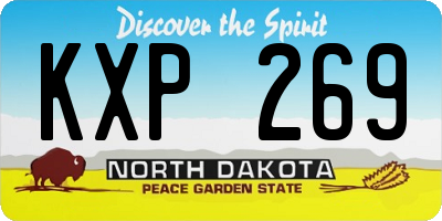 ND license plate KXP269