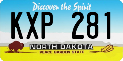ND license plate KXP281