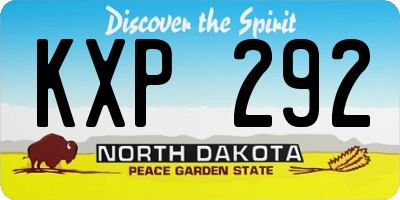 ND license plate KXP292