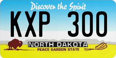 ND license plate KXP300