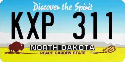 ND license plate KXP311