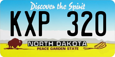 ND license plate KXP320
