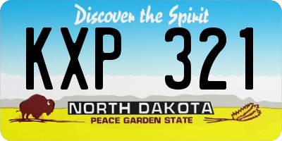 ND license plate KXP321