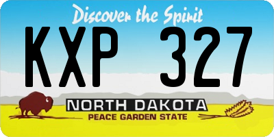 ND license plate KXP327