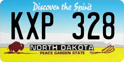 ND license plate KXP328