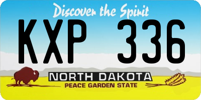 ND license plate KXP336