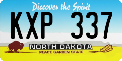 ND license plate KXP337