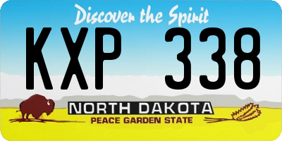 ND license plate KXP338