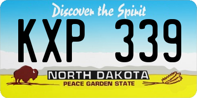 ND license plate KXP339