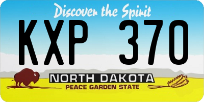 ND license plate KXP370