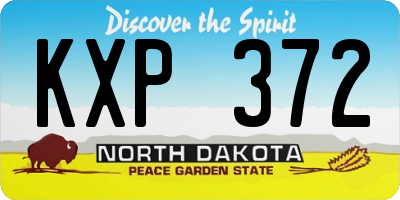 ND license plate KXP372