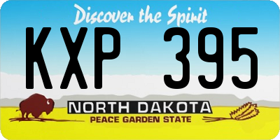 ND license plate KXP395