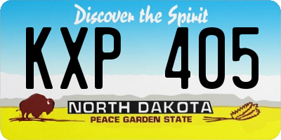 ND license plate KXP405