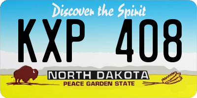 ND license plate KXP408