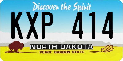 ND license plate KXP414