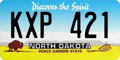 ND license plate KXP421