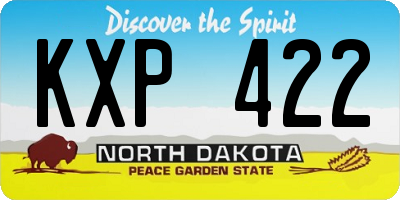 ND license plate KXP422