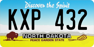 ND license plate KXP432