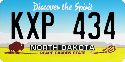 ND license plate KXP434