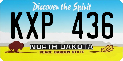 ND license plate KXP436