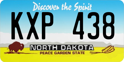 ND license plate KXP438